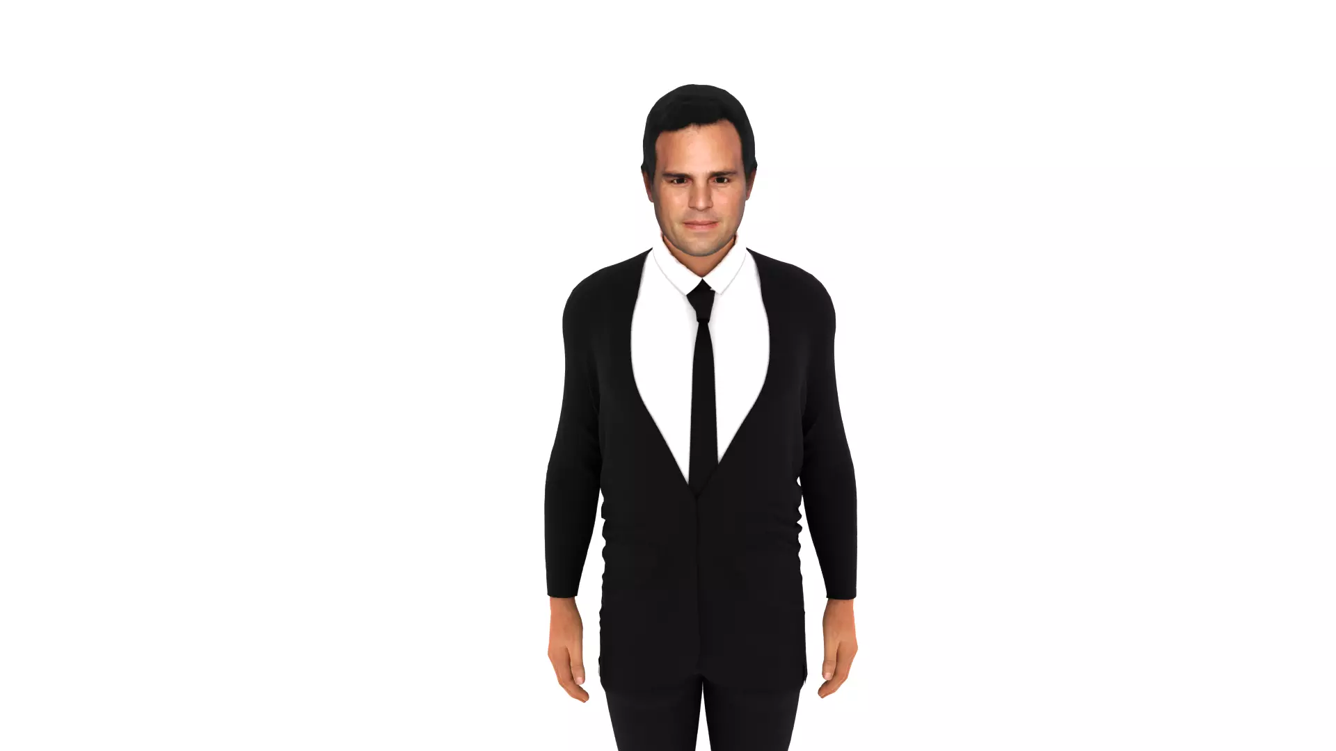 Mark Ruffalo Low-poly 3D model_0
