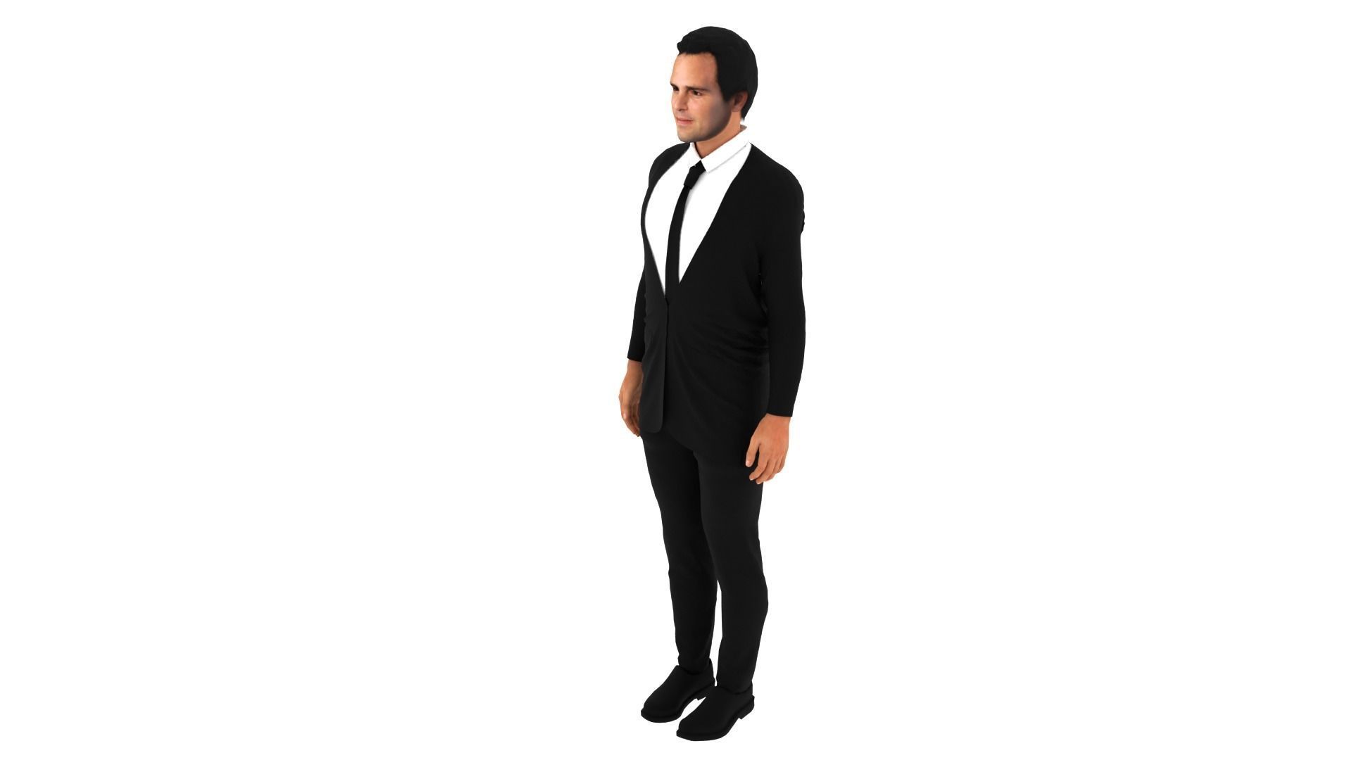 Mark Ruffalo Low-poly 3D model_2