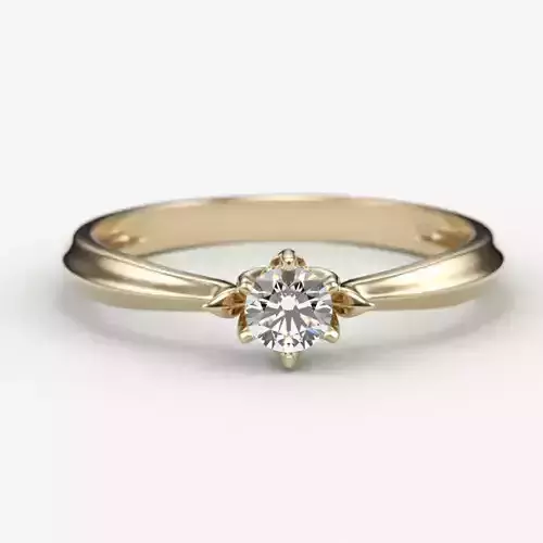 Solitaire Women ring  CAD 3dm stl