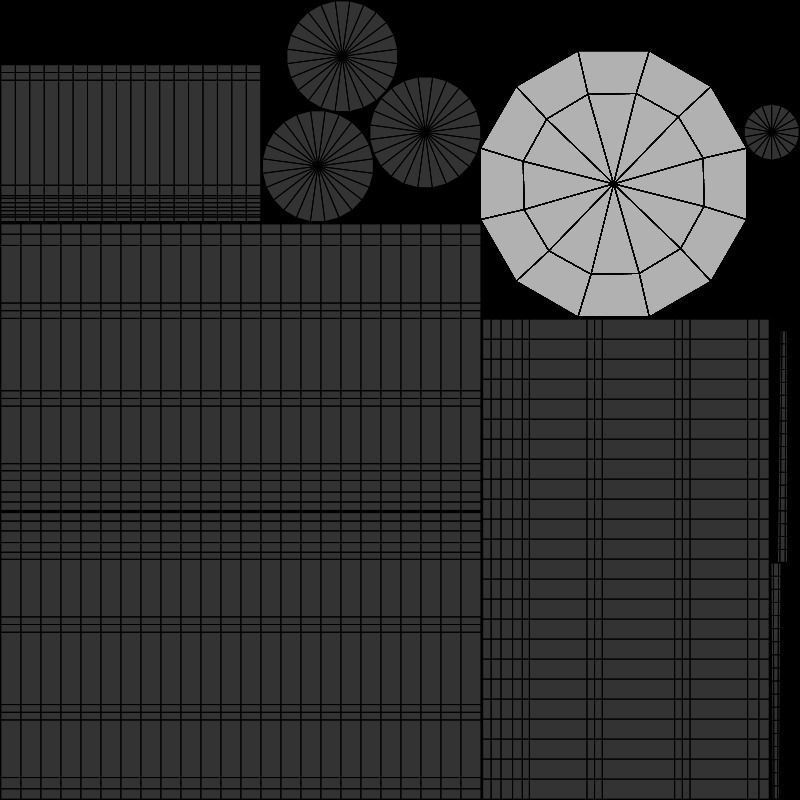 Barrel Collection different colored plastic containers Low-poly 3D model_5