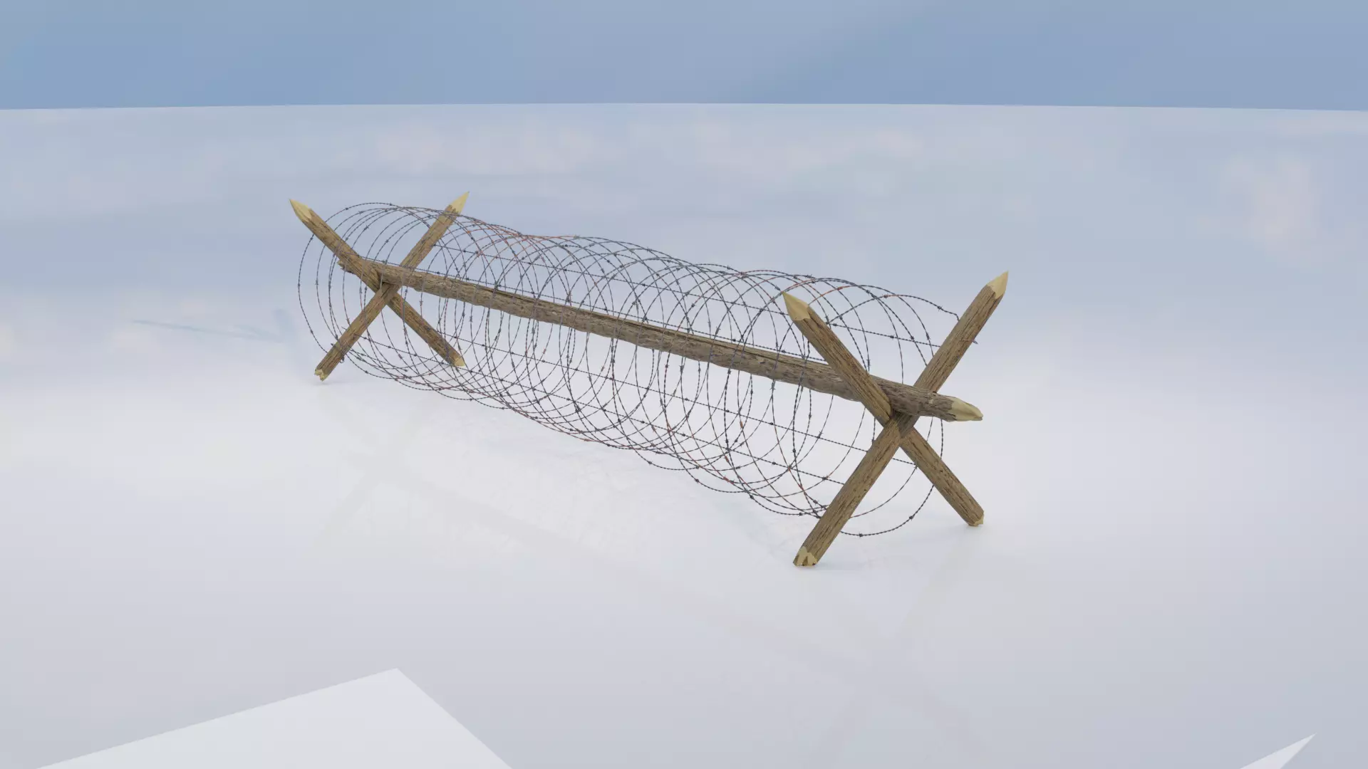 Barb wire anti infantry Free 3D model