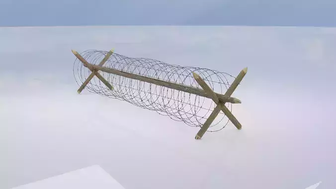 Barb wire  anti infantry Free 3D model