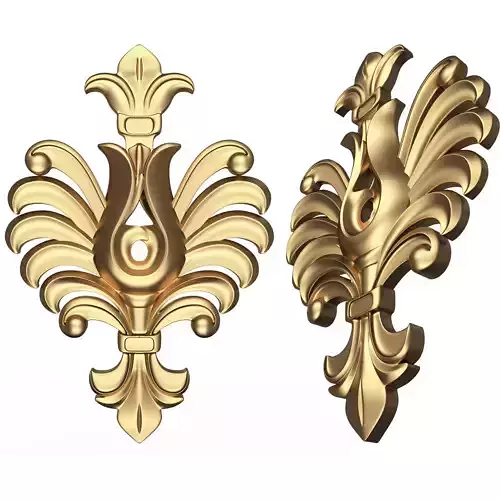 Carved Flower Decor 02