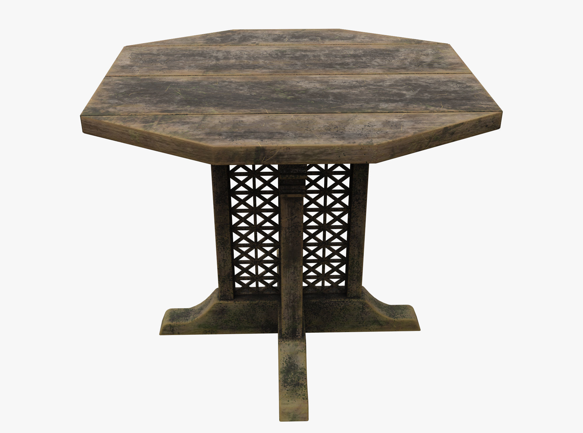 Medieval Table Low-poly 3D model_1