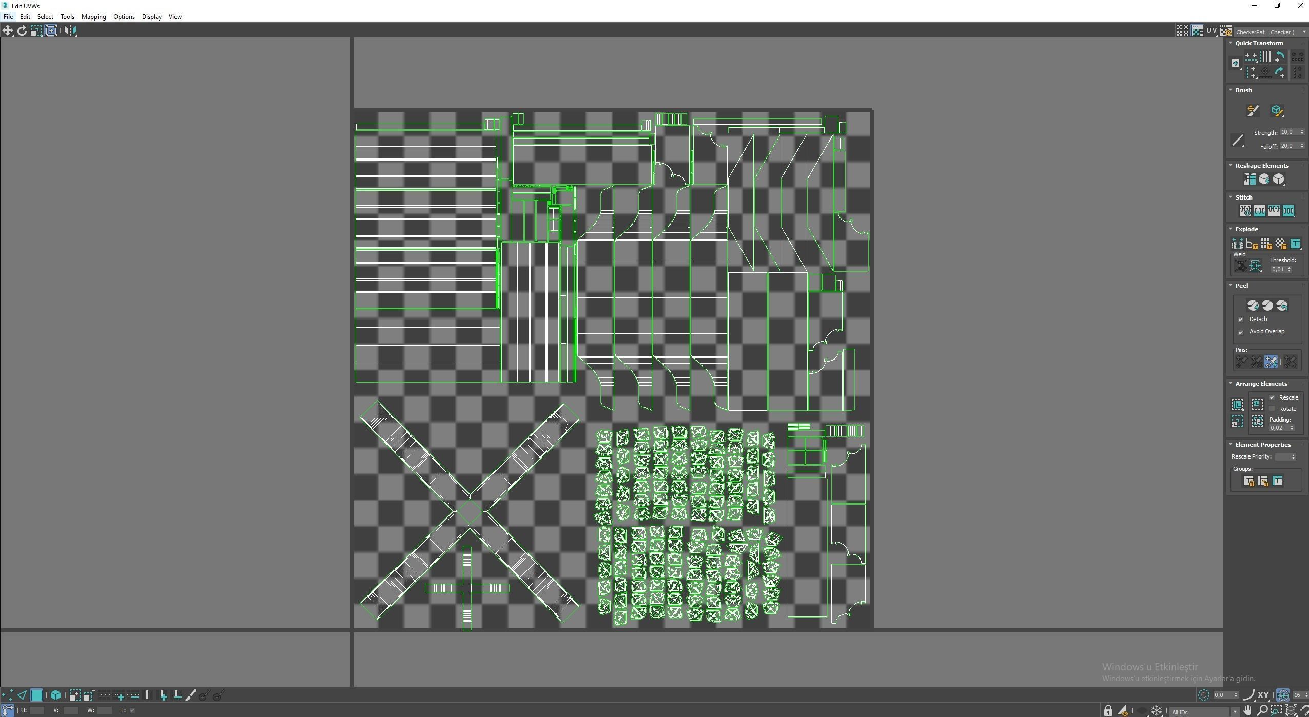 Medieval Table Low-poly 3D model_7
