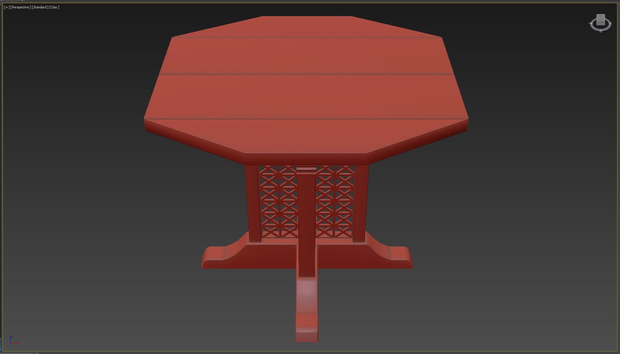 Medieval Table Low-poly 3D model_5