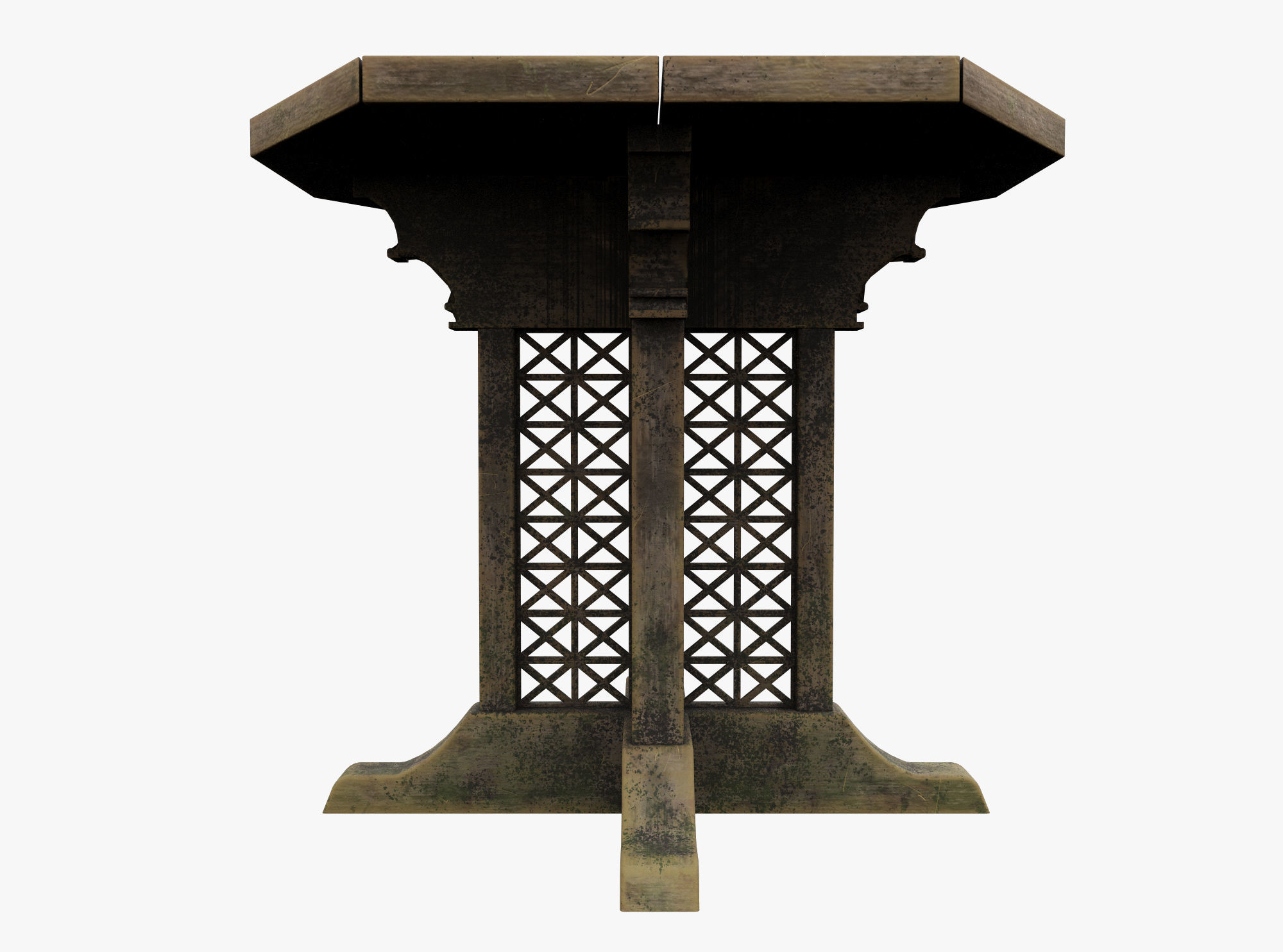 Medieval Table Low-poly 3D model_2