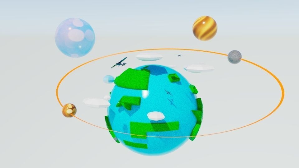 Low poly Earth VR AR lowpoly 3d model free VR / AR / lowpoly