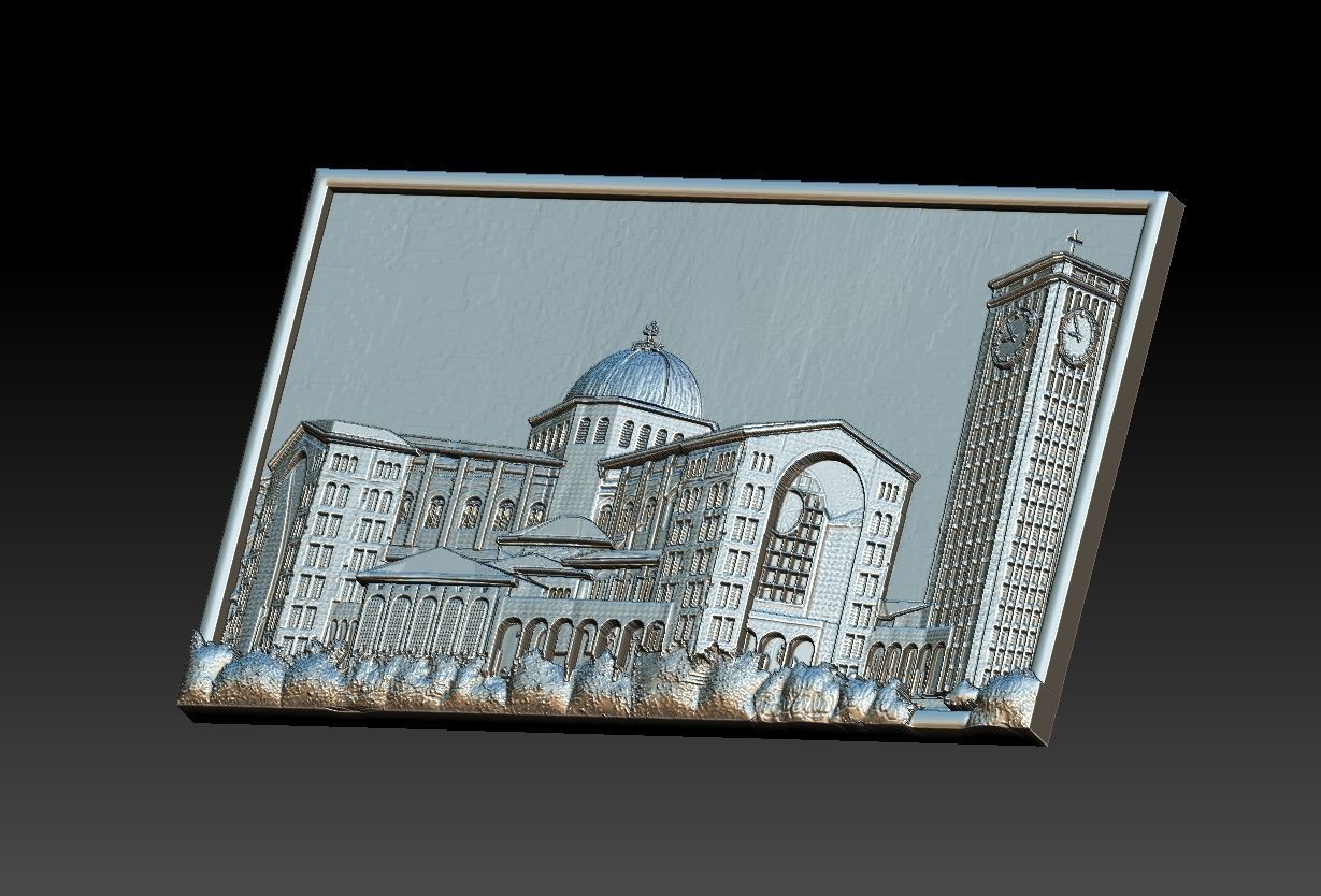 Basilica Church of Aparecida 3D print model_2