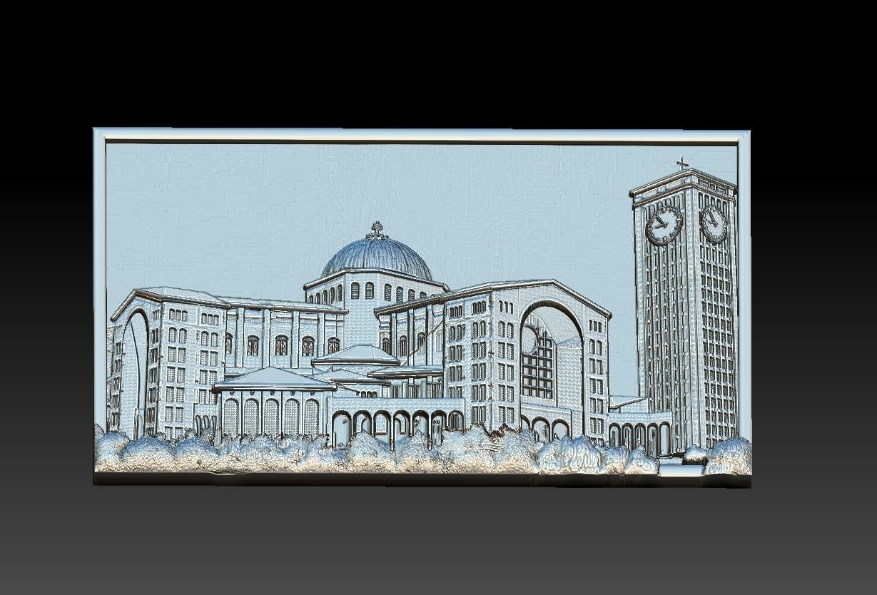 Basilica Church of Aparecida 3D print model_1