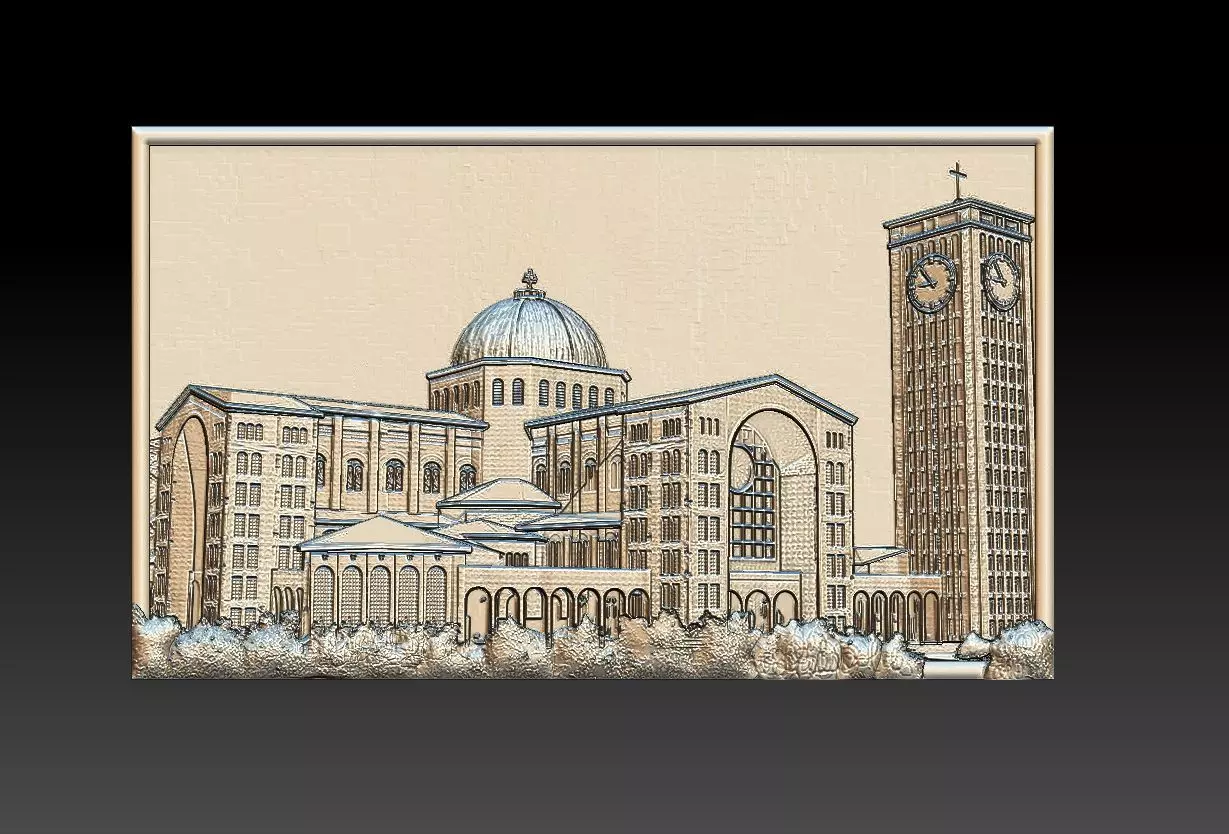 Basilica Church of Aparecida 3D print model_0