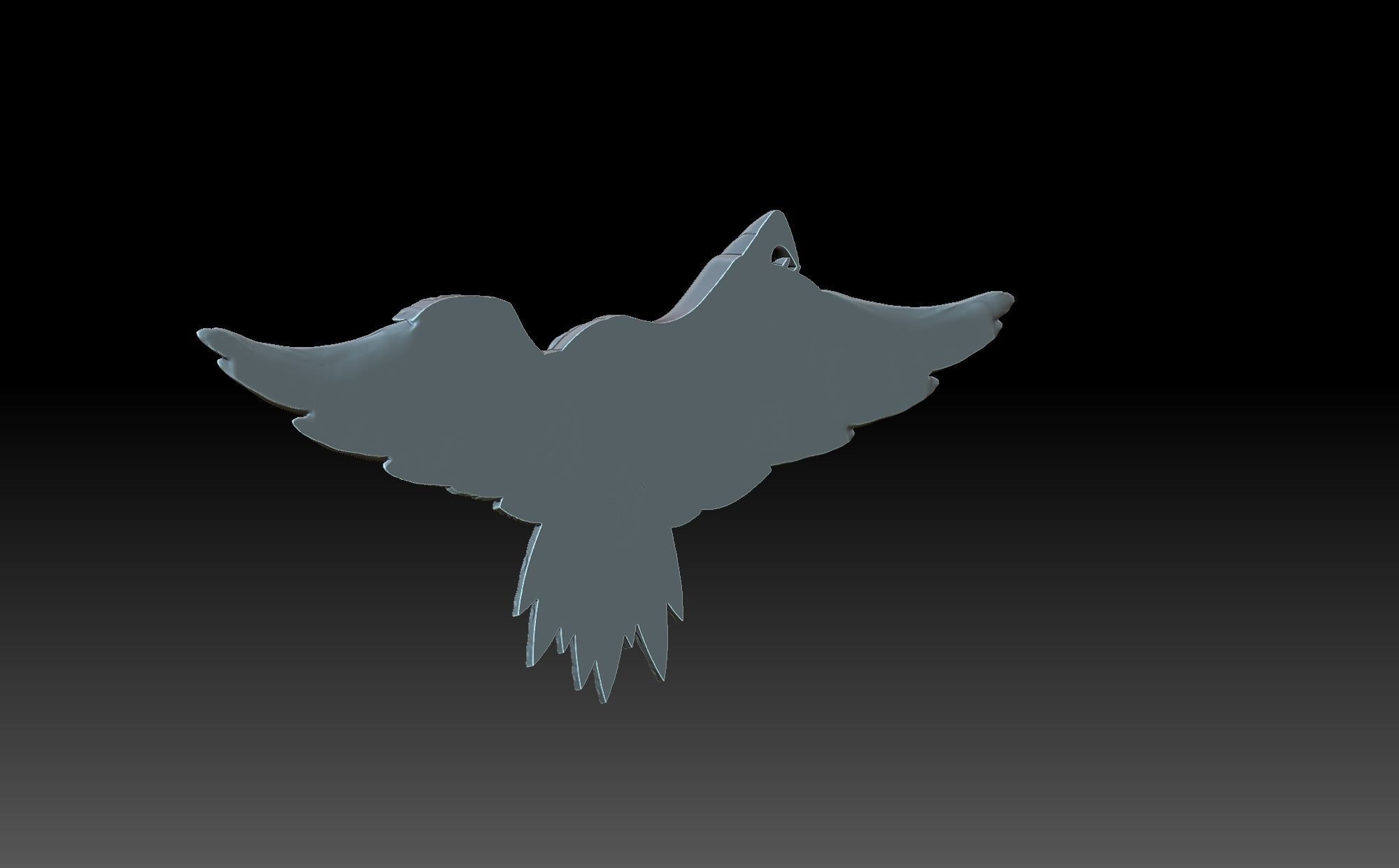 Eagle bird flying in sky 3D print model_4