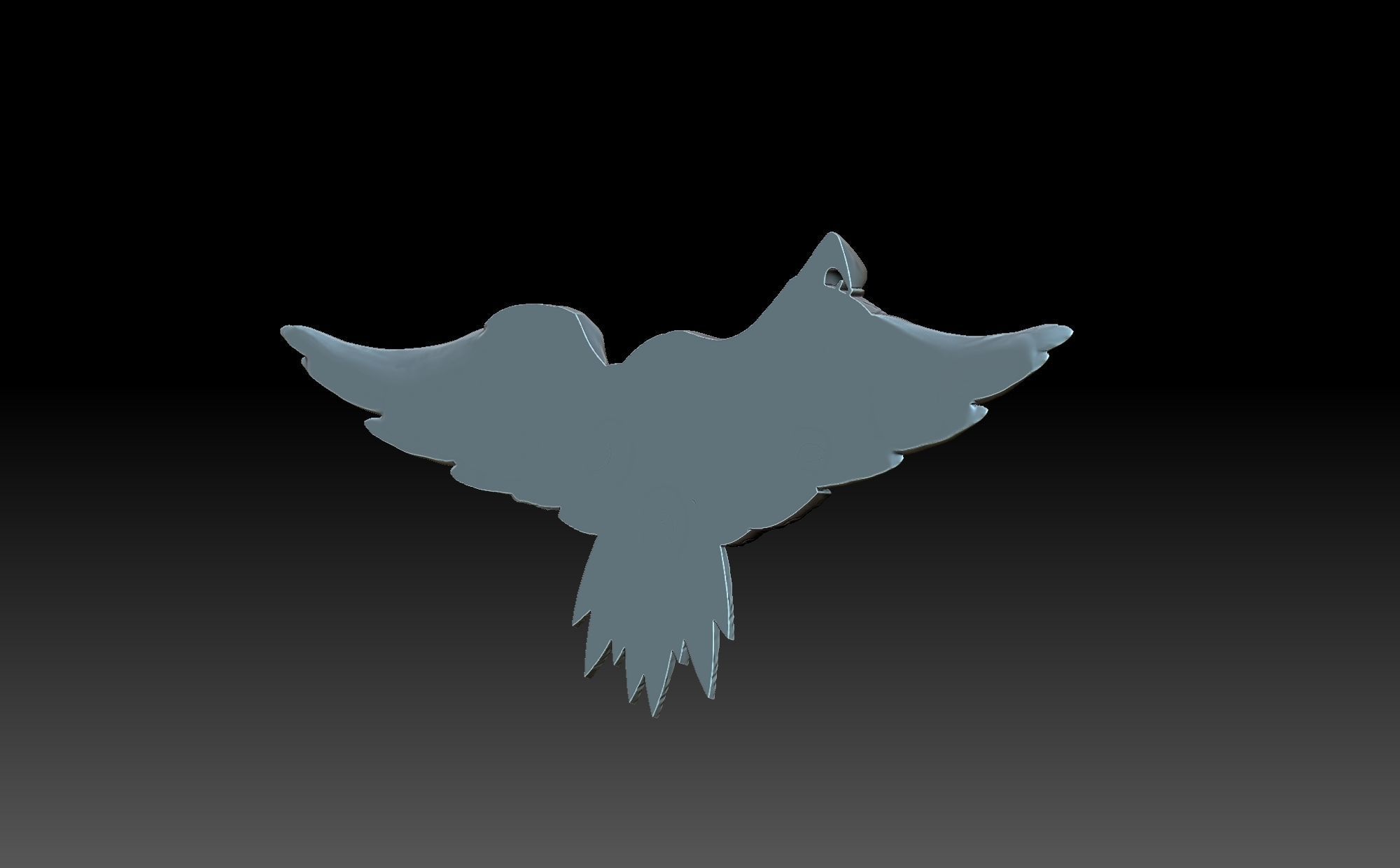 Eagle bird flying in sky 3D print model_6