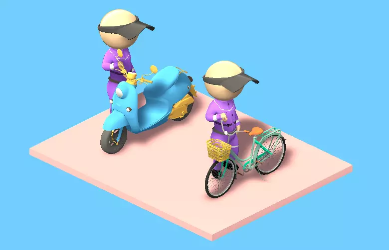 Lowpoly Stickman Carrier 2 Model Not include Vehicle Low-poly 3D model