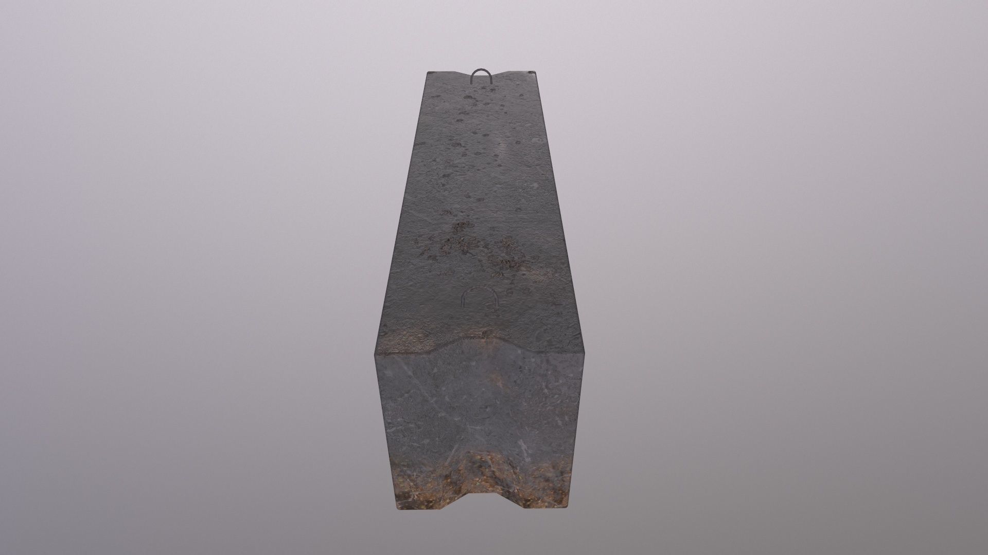 Concrete barrier 01 Low-poly 3D model_2