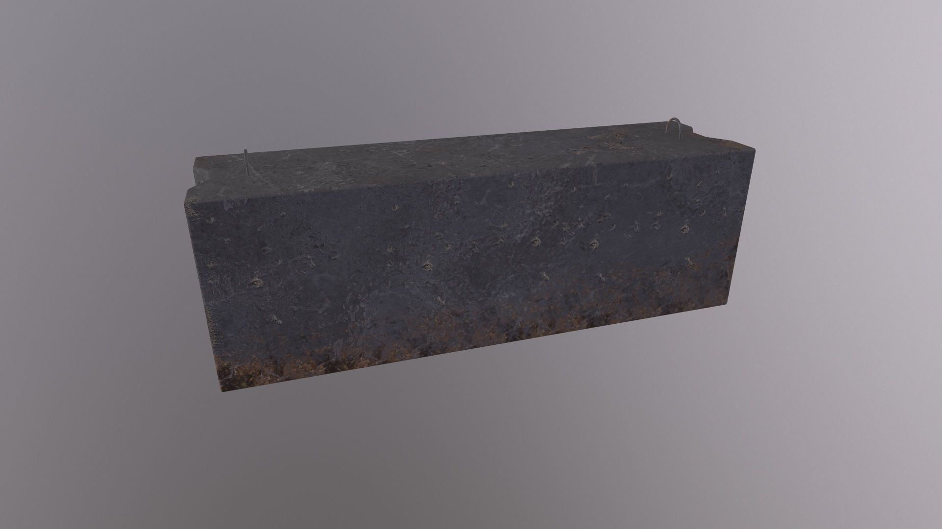 Concrete barrier 01 Low-poly 3D model_7