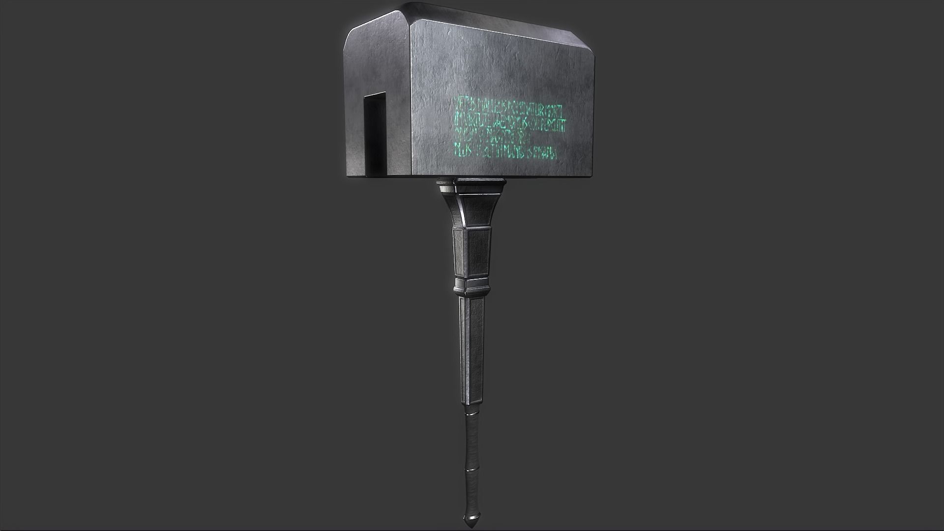 Sentry hammer Low-poly 3D model_17