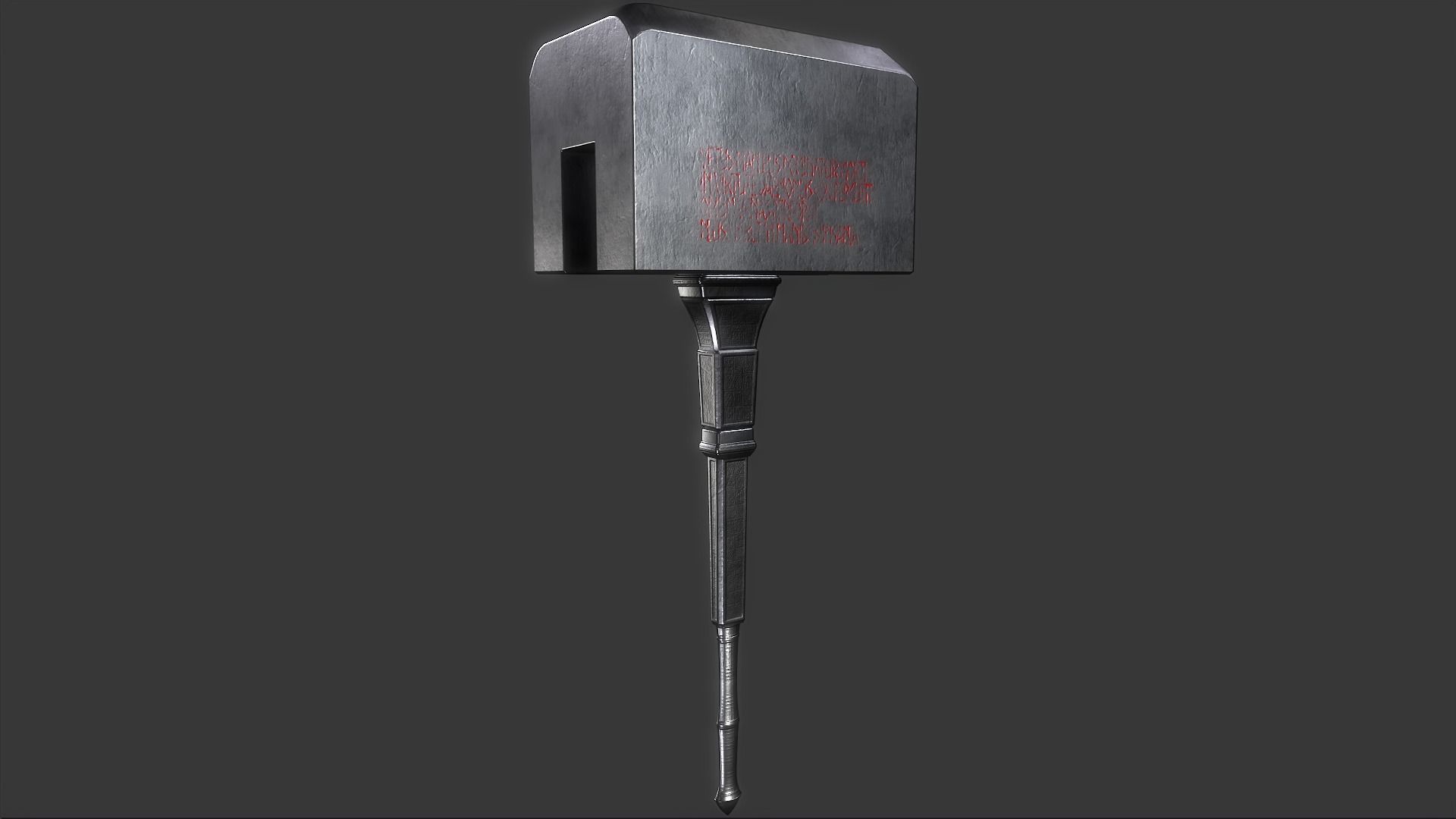Sentry hammer Low-poly 3D model_18