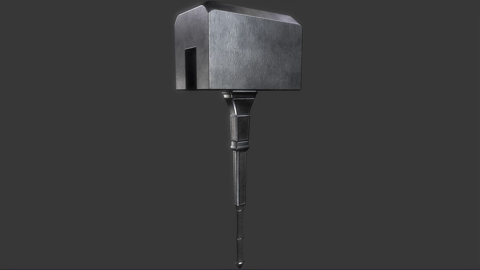 Sentry hammer Low-poly 3D model_16