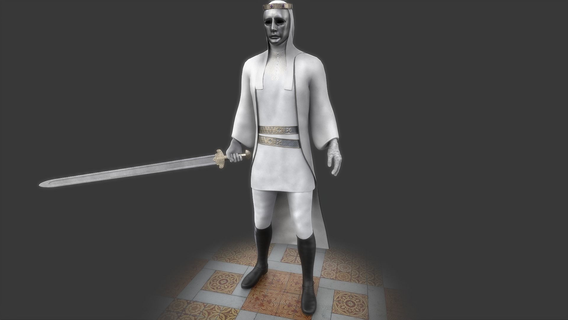 Iron King Low-poly 3D model_4