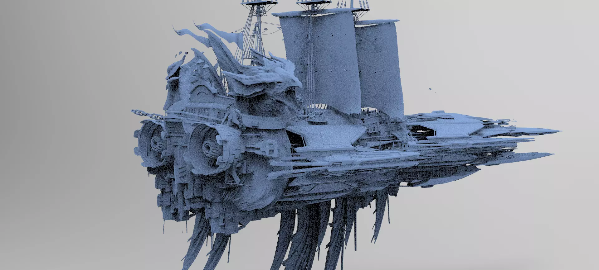  Viking Airship Duel Dragons  3D model_0