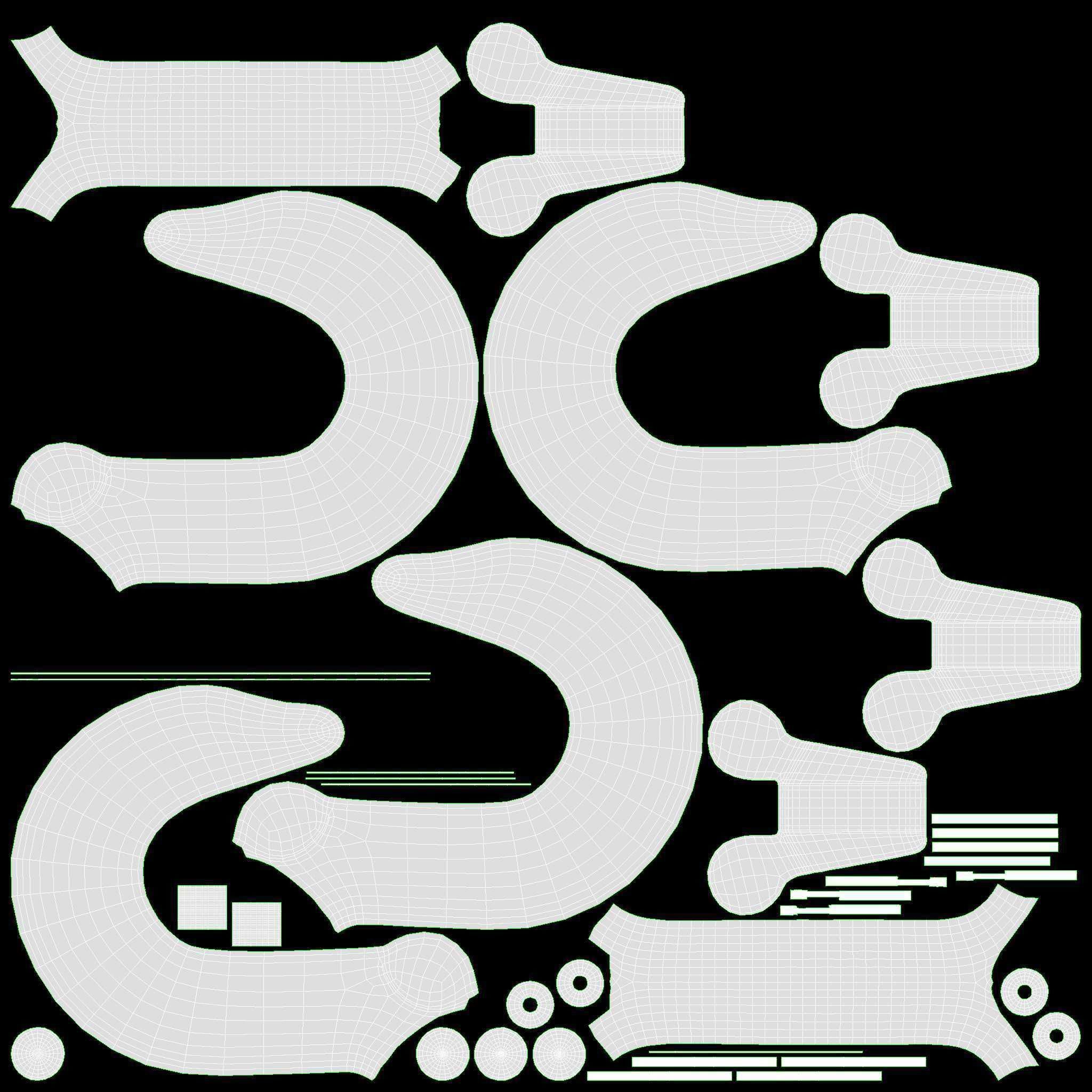 Towing Rope With Metal Hooks 3D model_8