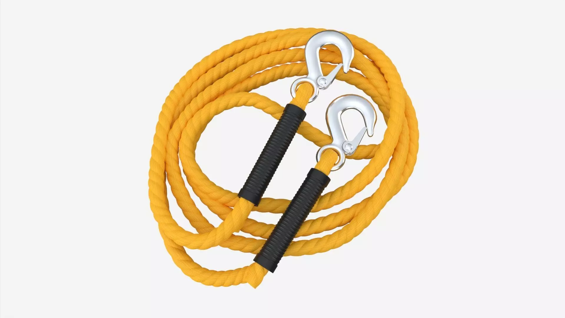 Towing Rope With Metal Hooks 3D model_0