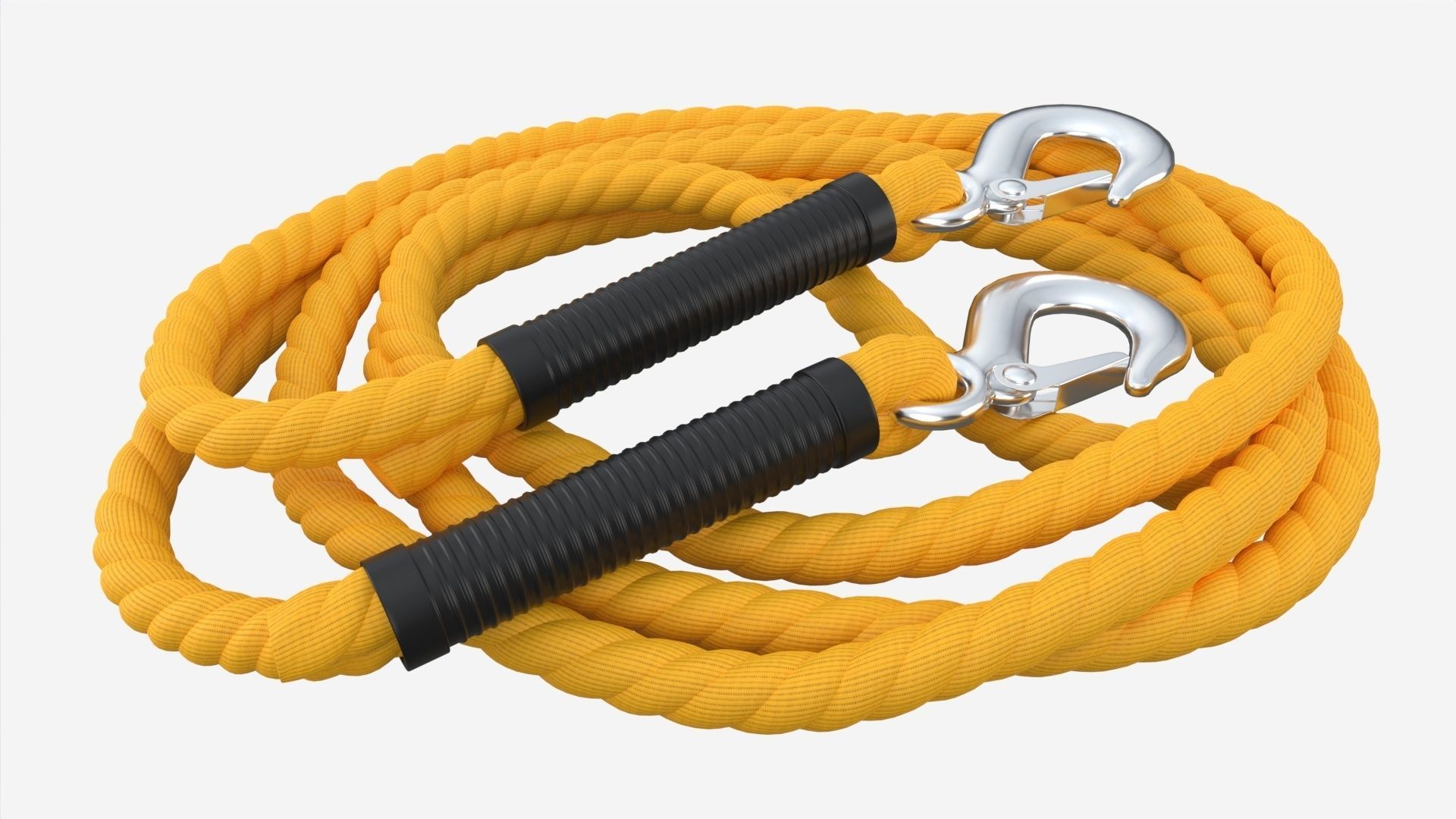 Towing Rope With Metal Hooks 3D model_1