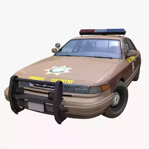 American sheriff police car 