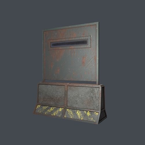 Concrete RoadBlock Barrier Barricade 3D model