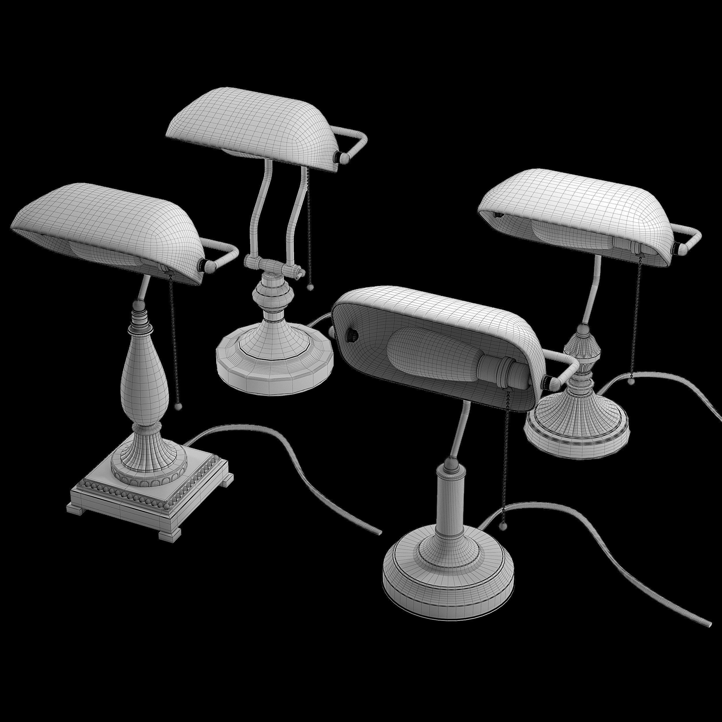 26 Table Study Light 3D model rigged | CGTrader