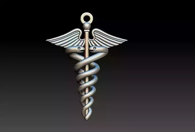 Caduceus Pendant 3D print model