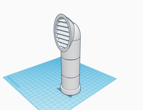 Hangar Exhaust Pipe Unit 3D print model_4