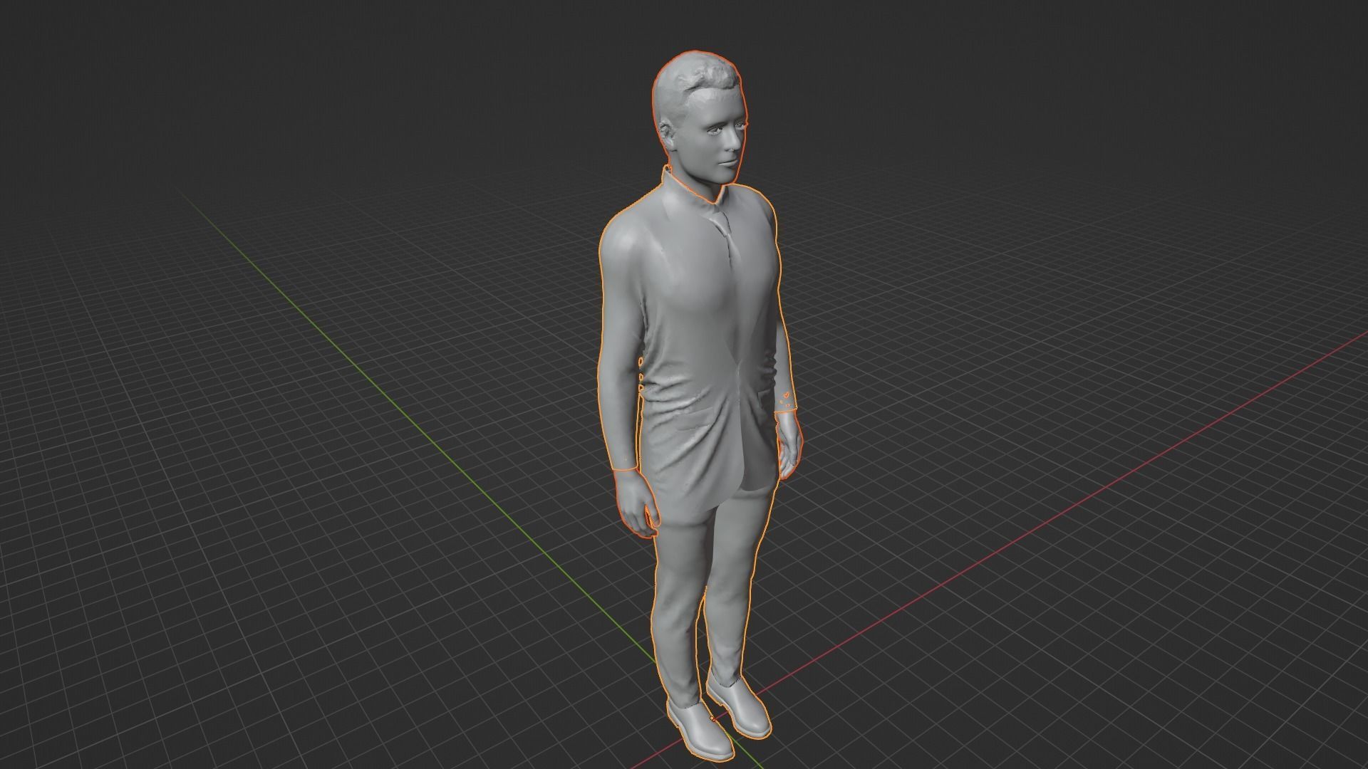 Orlando Bloom Low-poly 3D model_8