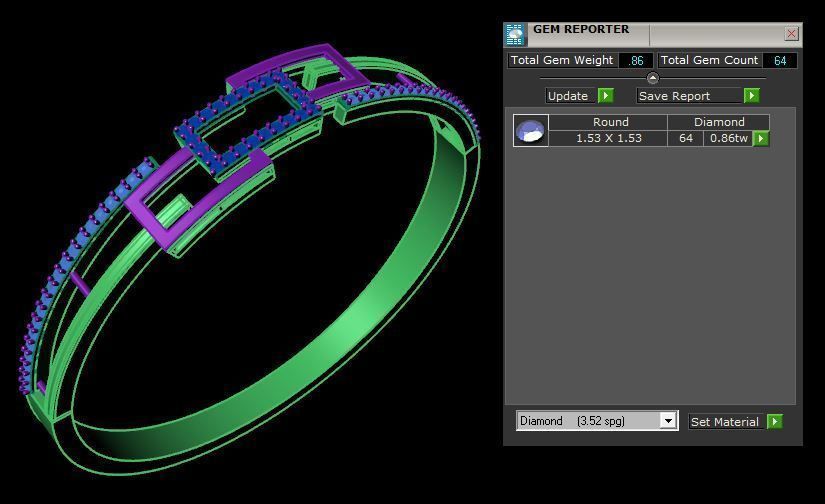 Bracelet 3D print model_3