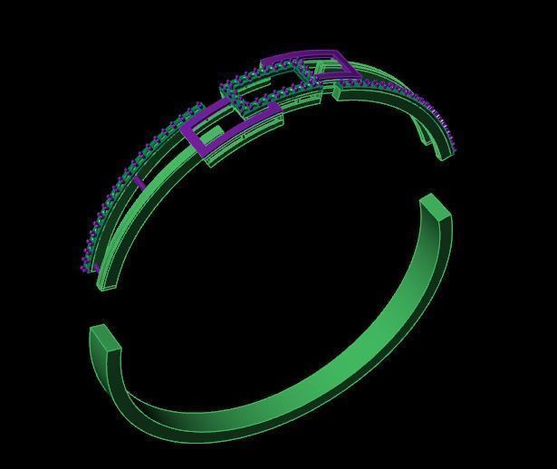 Bracelet 3D print model_2