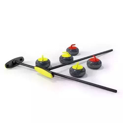 Sport Equpment With Mallets 3D model