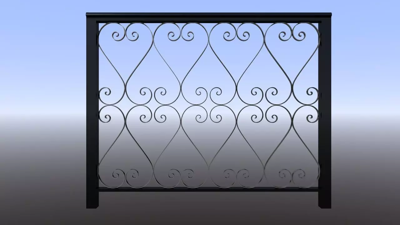 FENCE BARANDA ESTILO ANDALUZ Free 3D model