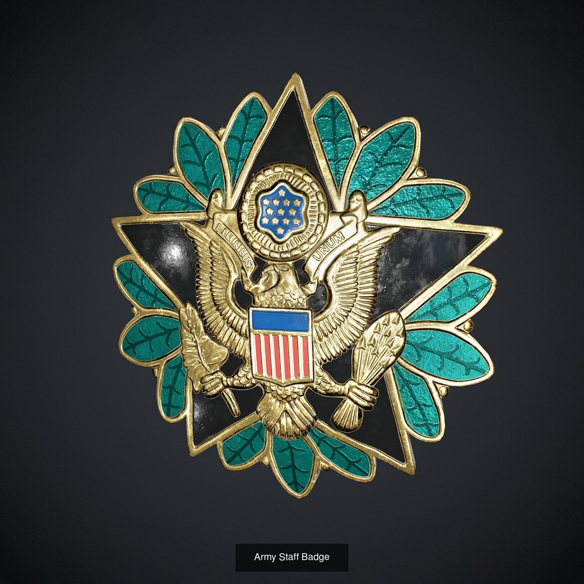 Law Enforcement Low poly Badges 3D Model Collection_5