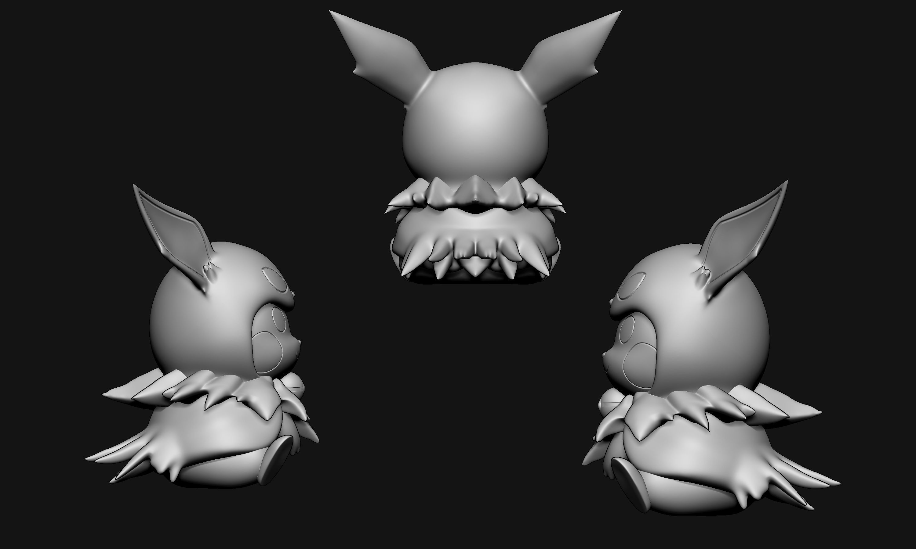 Pokemon - Pikachu Cosplay Jolteon Free 3D print model_6