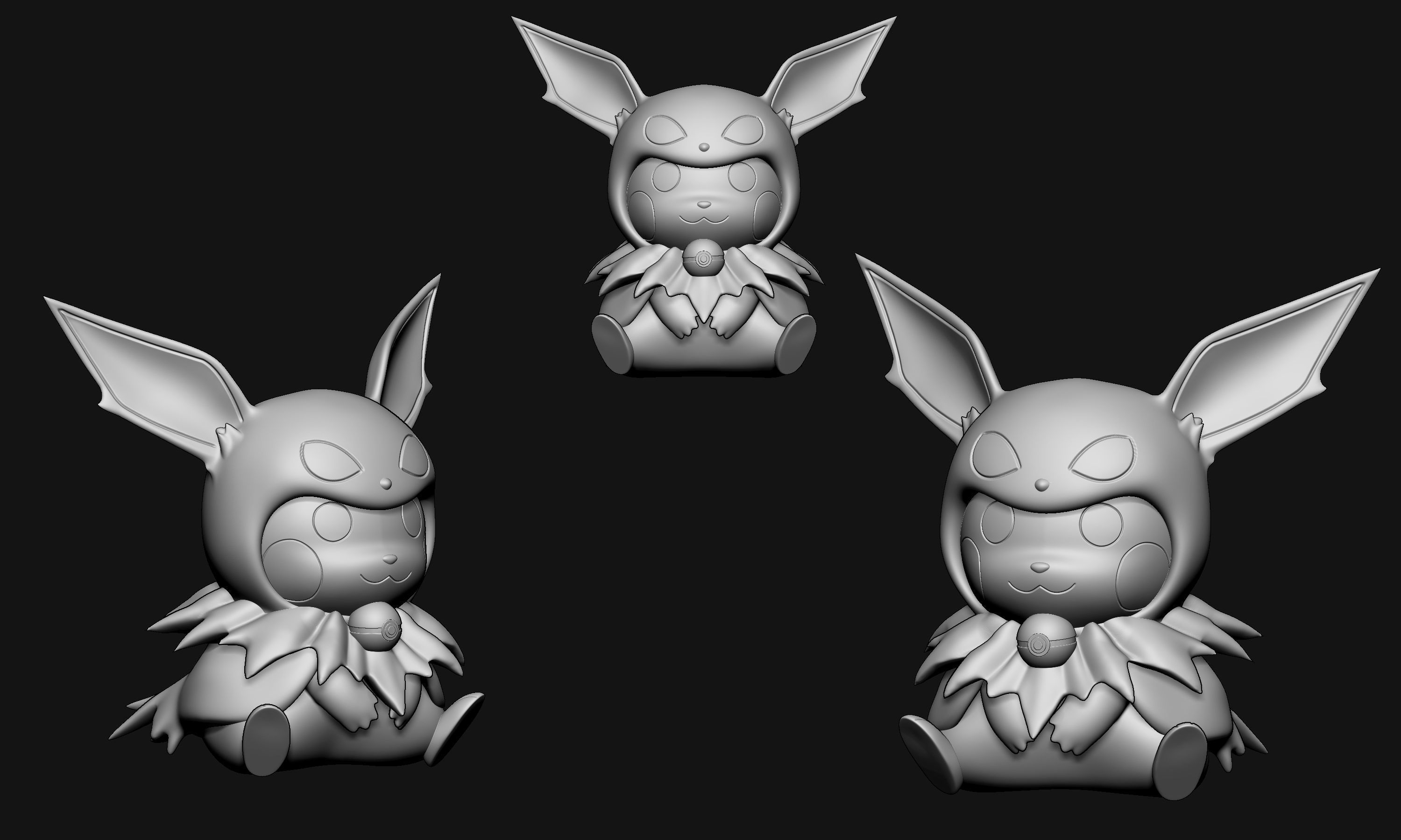 Pokemon - Pikachu Cosplay Jolteon Free 3D print model_5