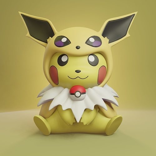 Pokemon - Pikachu Cosplay Jolteon Free 3D print model