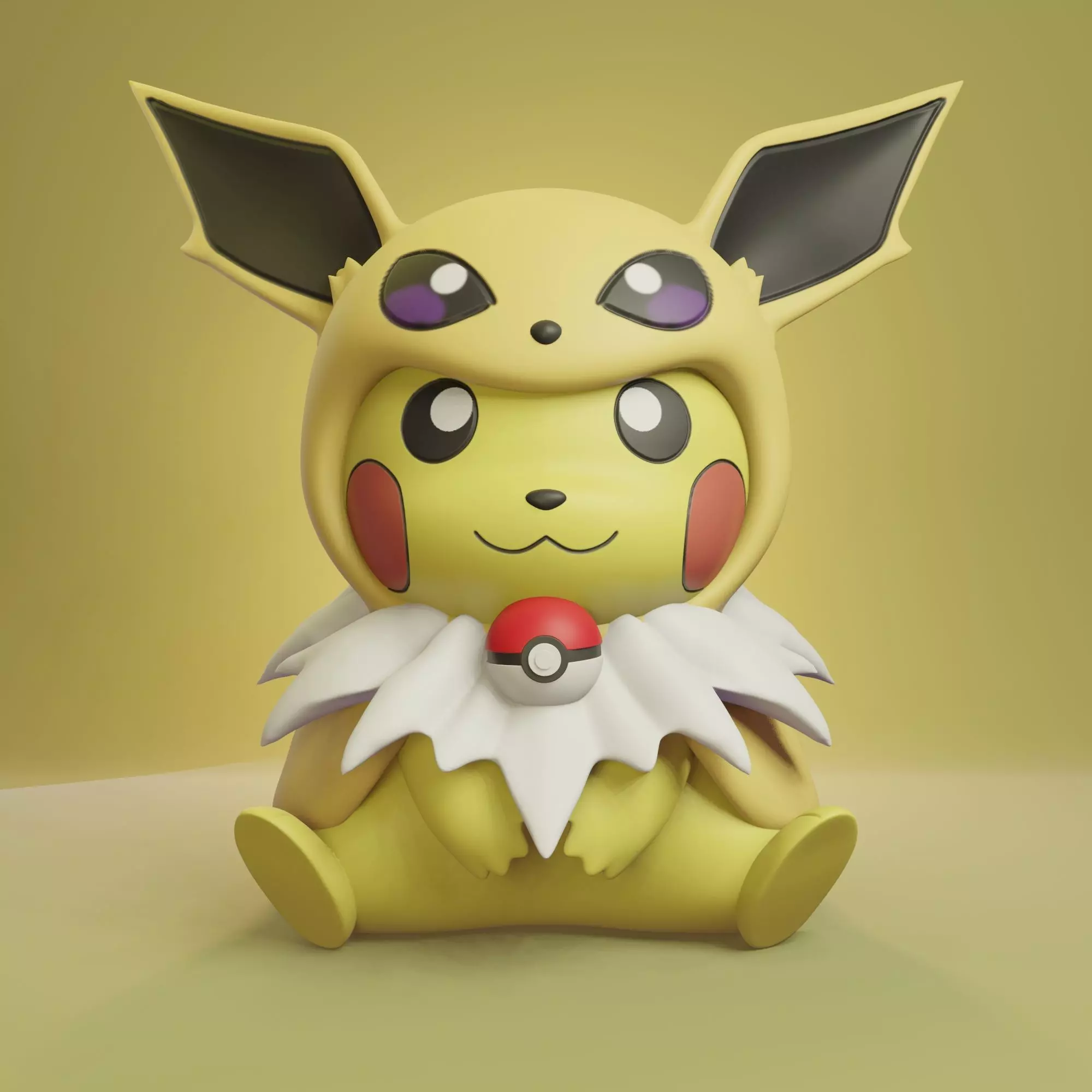 Pokemon - Pikachu Cosplay Jolteon Free 3D print model_0