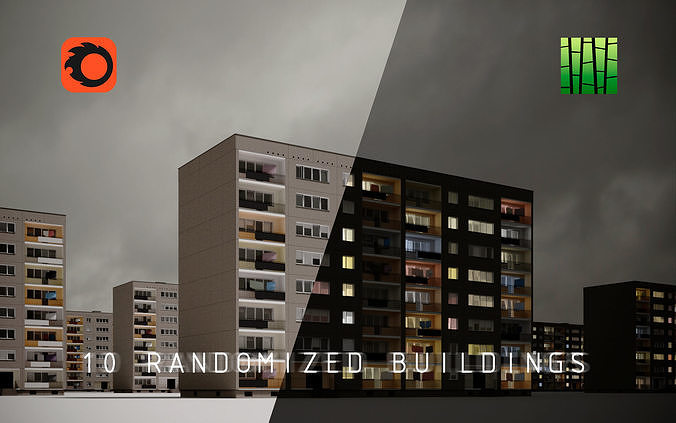 PRE-FABRICATED CONCRETE PANEL RESIDENTIAL BUILDINGS ASSET 3D model