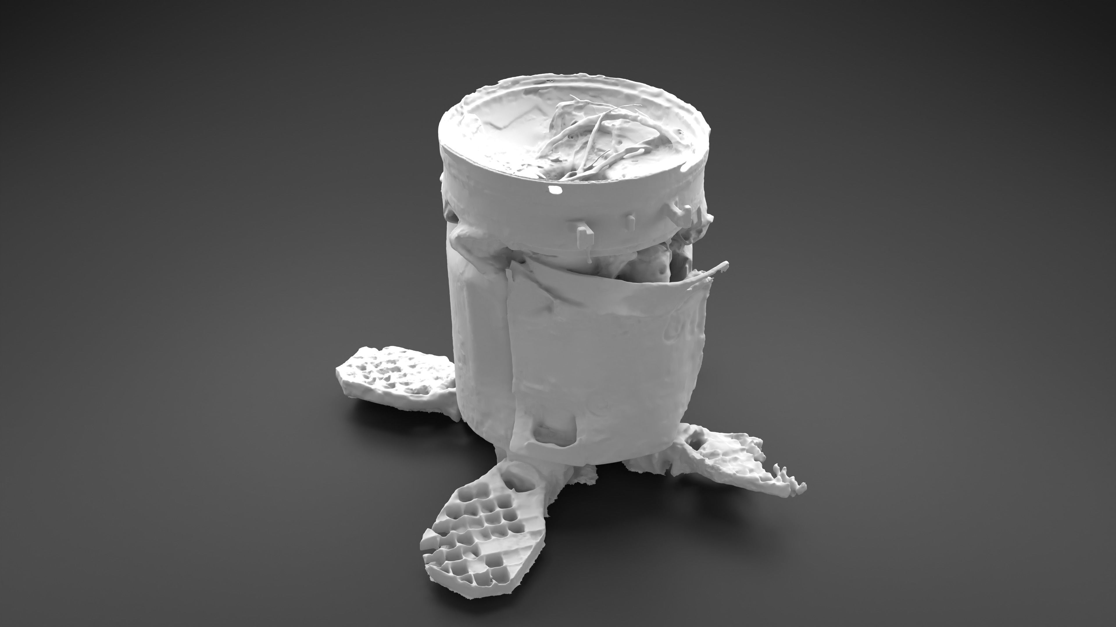 Destroyed OTR-21 SS-21 Scarab Tochka-U Photoscan 3D model_3