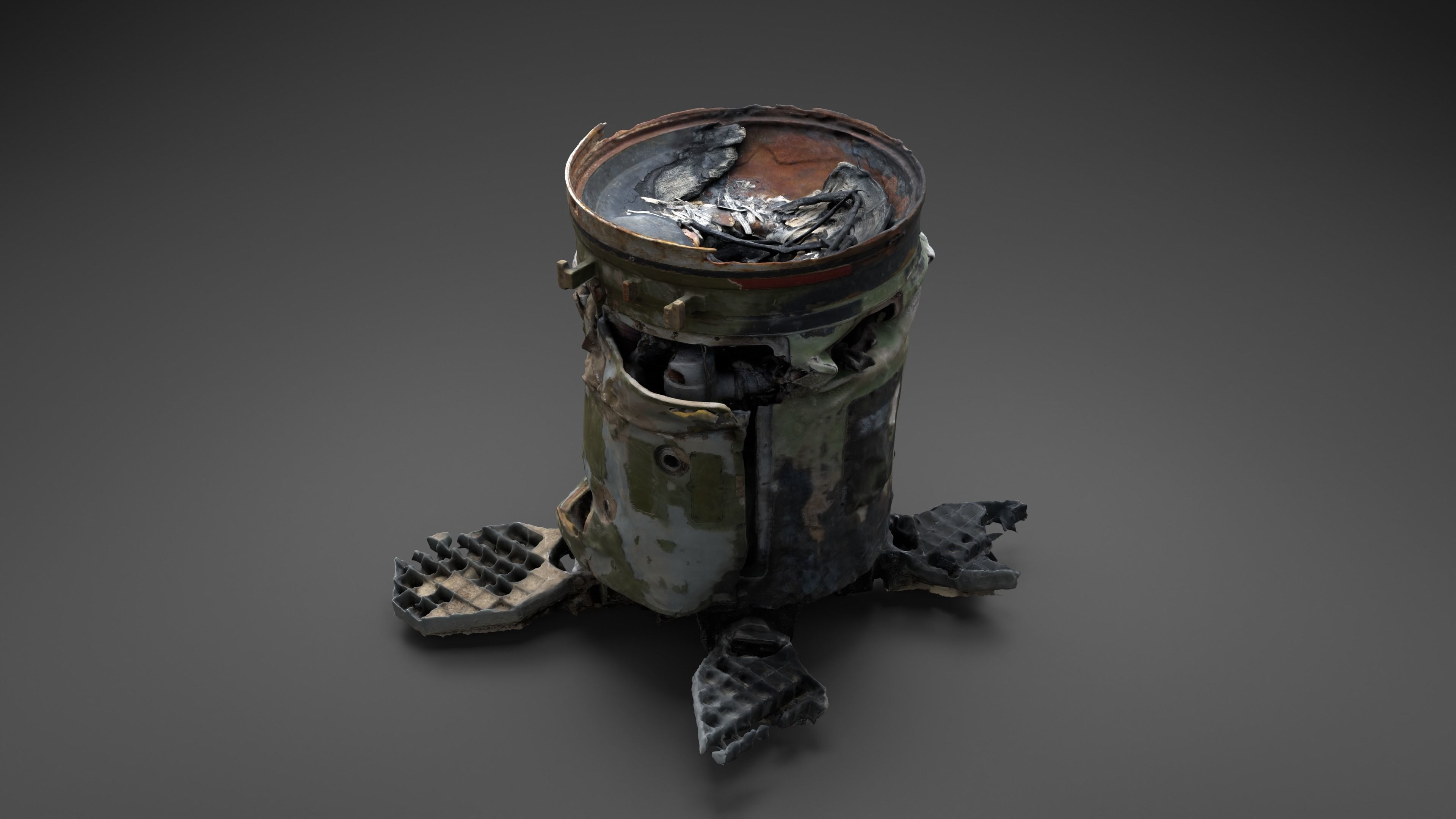 Destroyed OTR-21 SS-21 Scarab Tochka-U Photoscan 3D model_22