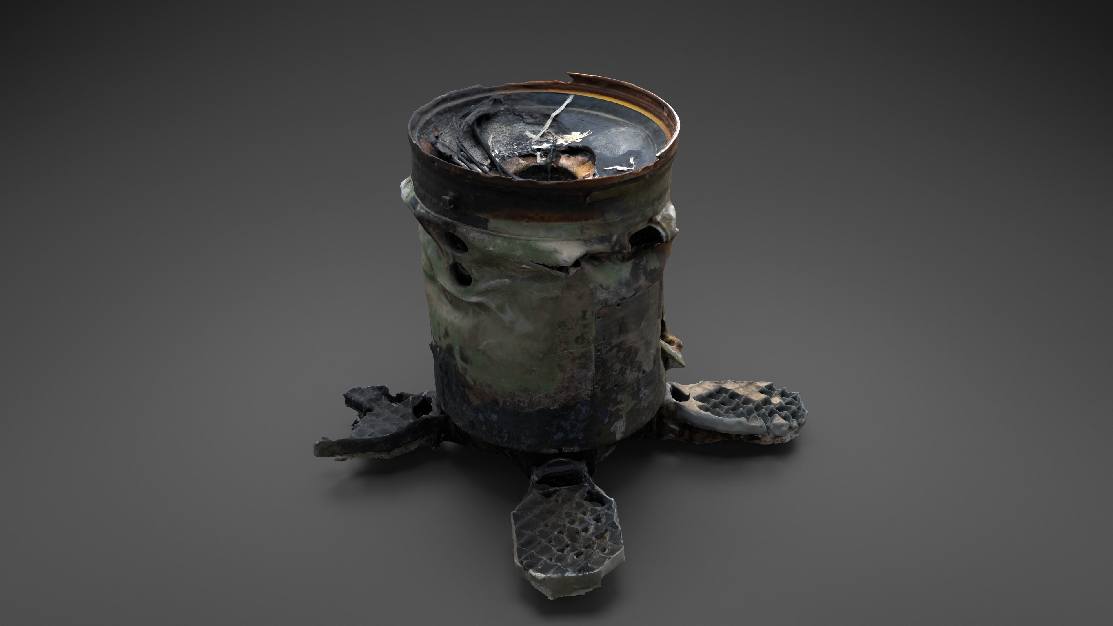 Destroyed OTR-21 SS-21 Scarab Tochka-U Photoscan 3D model_10