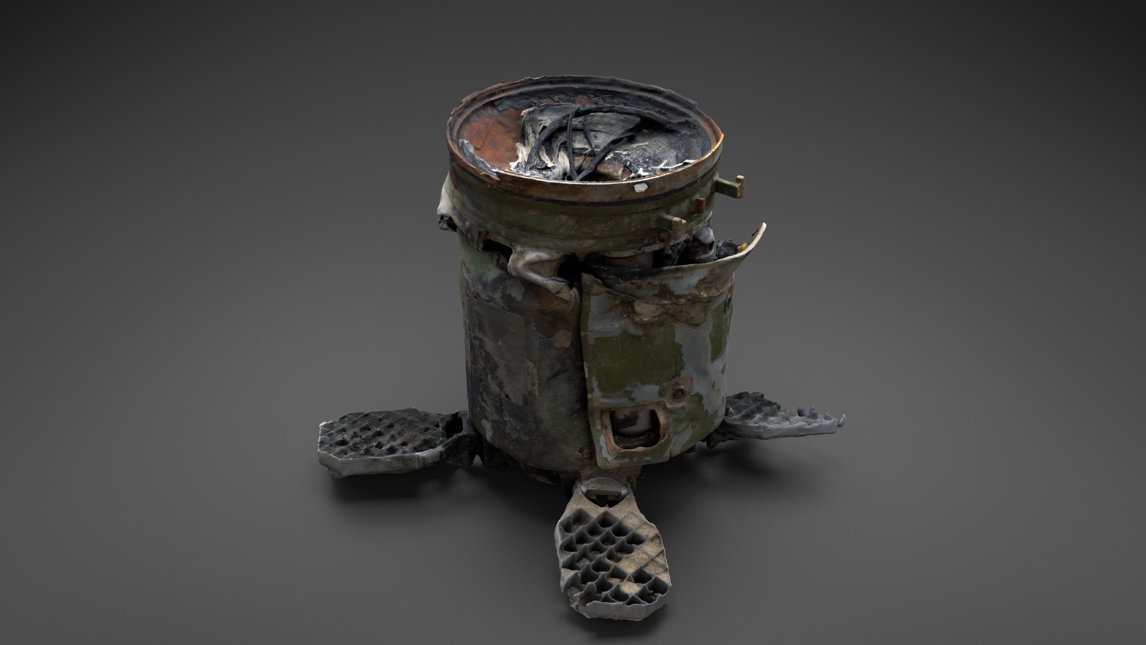 Destroyed OTR-21 SS-21 Scarab Tochka-U Photoscan 3D model_4