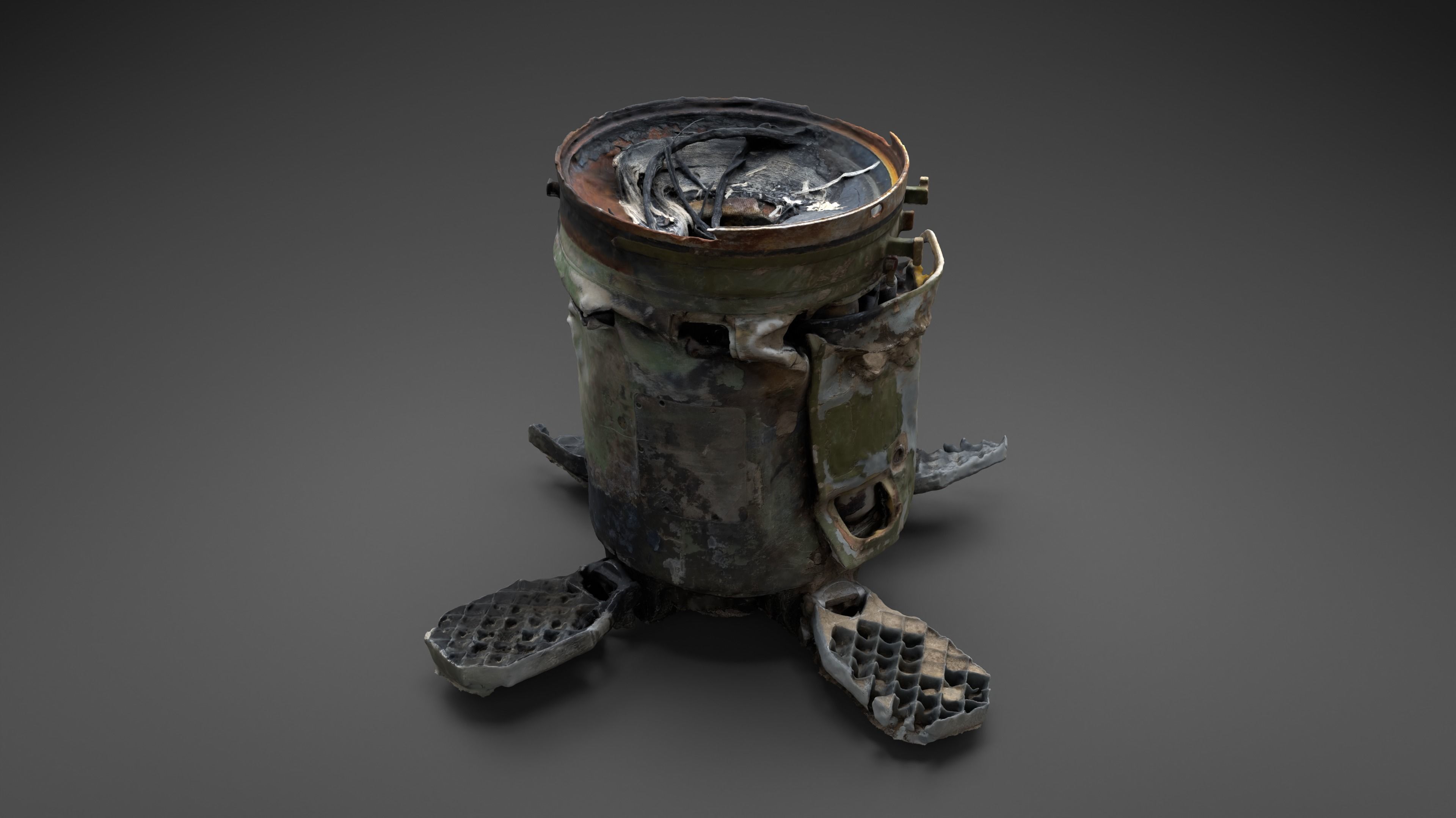 Destroyed OTR-21 SS-21 Scarab Tochka-U Photoscan 3D model_6