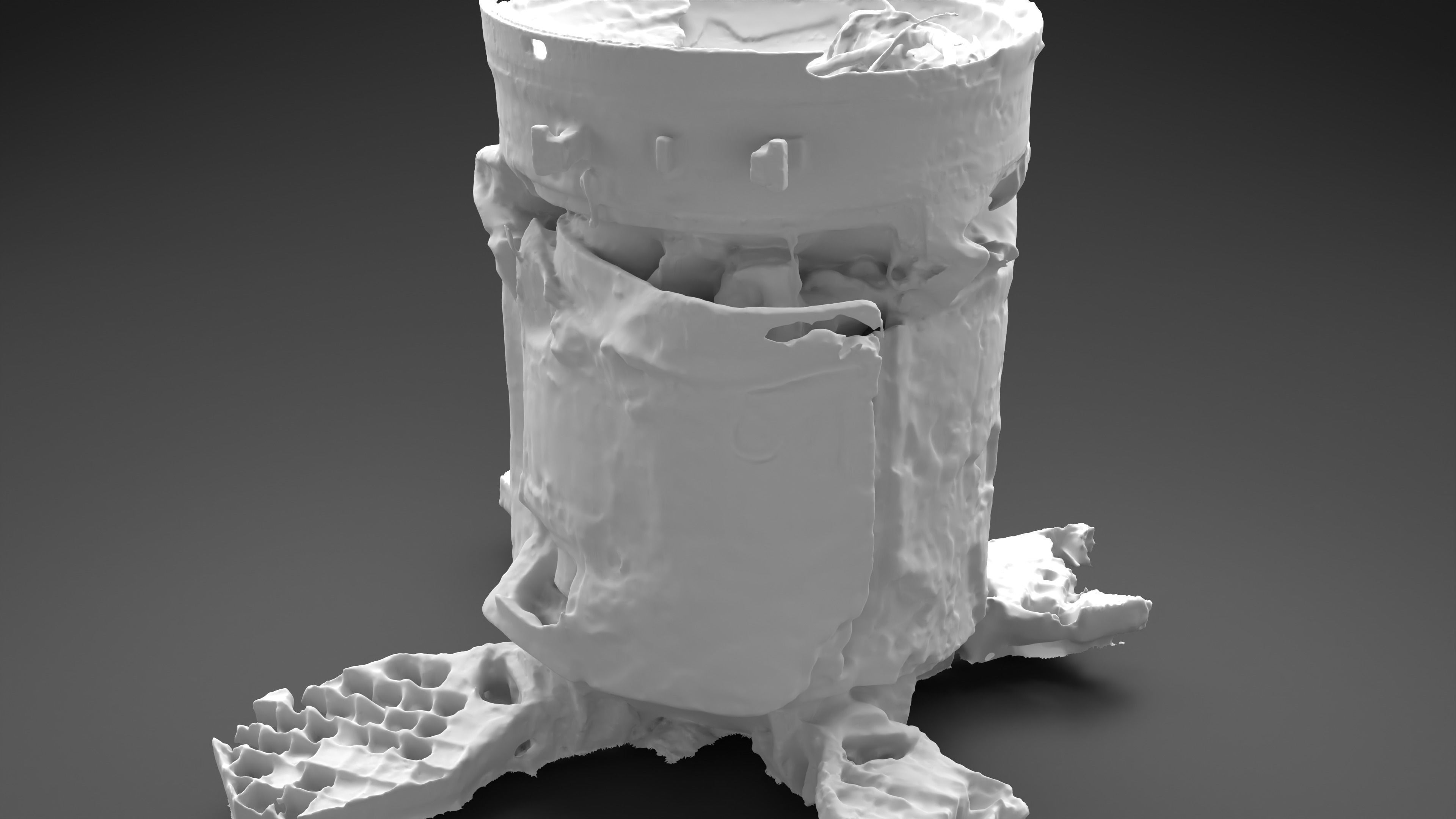 Destroyed OTR-21 SS-21 Scarab Tochka-U Photoscan 3D model_33